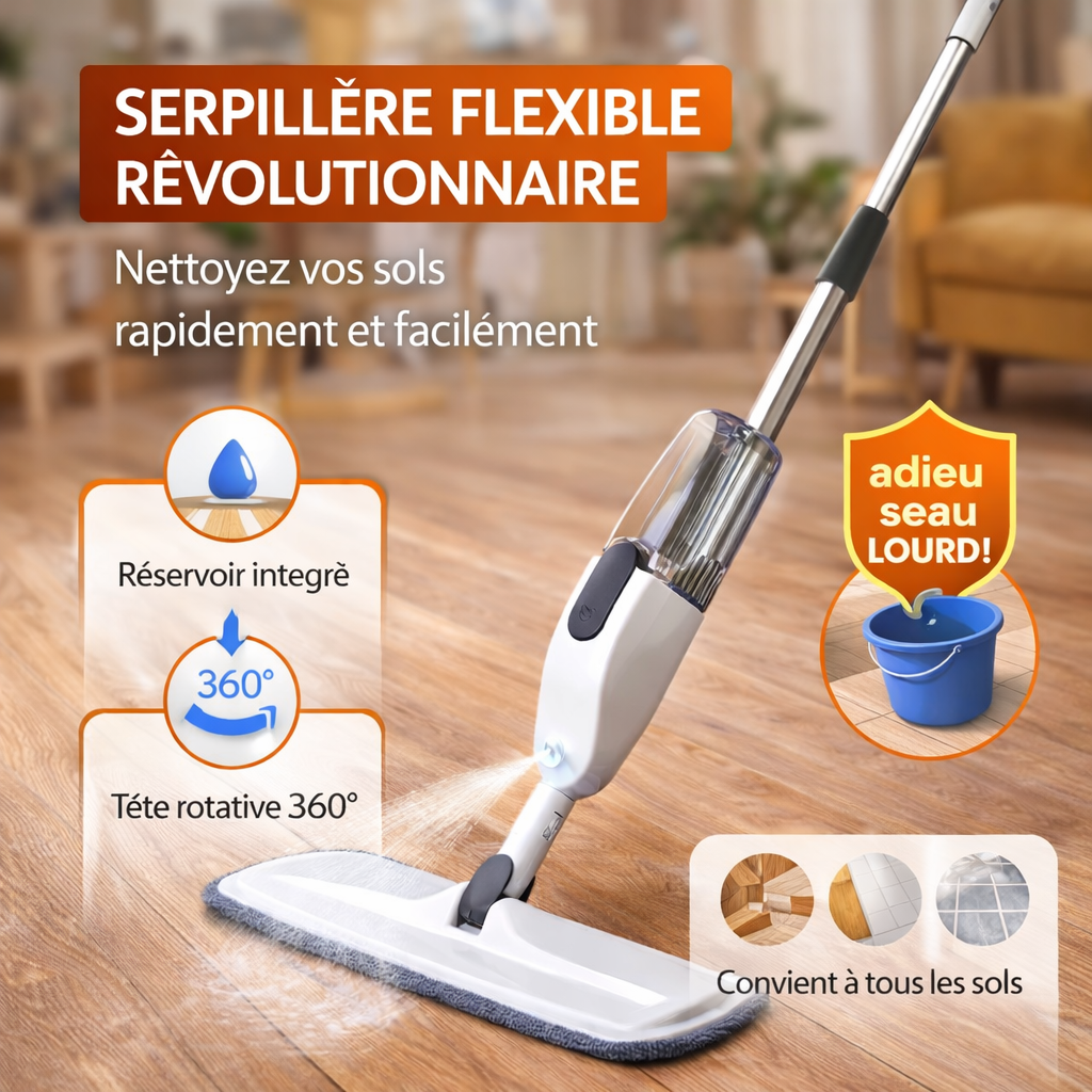 Serpillière spray flexible