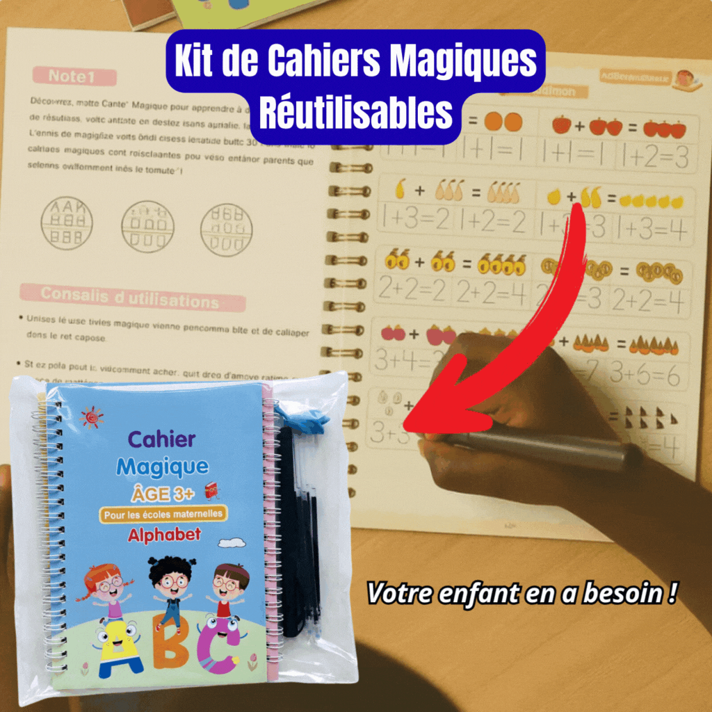Kit d'apprentissage pour enfant (4 Cahiers Magiques)